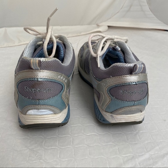 Skechers Shape-Ups silver gray and blue fitness sneakers 9.5 - Picture 4 of 10